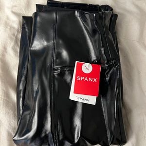 Small (Tall Inseam) SPANX Faux Patent Leather Leggings